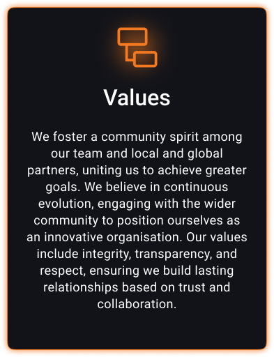 Values: Integrity, transparency & respect drive our innovation, fostering trust & collaboration with teams & partners.